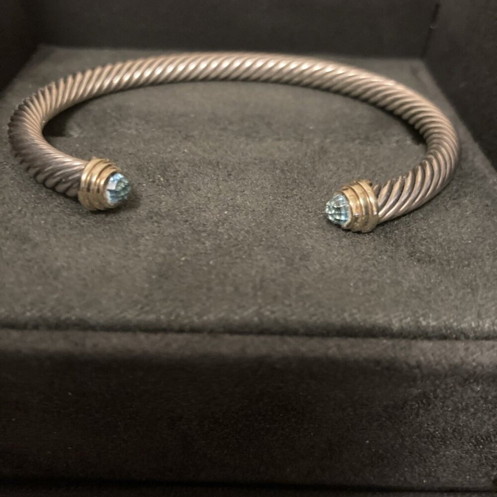 David Yurman Cable Classics Bracelet w/Blue Topaz